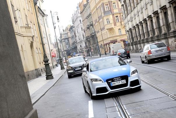 Die Audi-Sparfüchse auf dem Weg von Prag nach Kitzbühl. Foto: auto-reporter.net